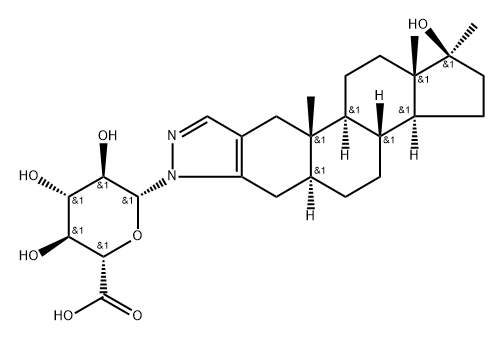 Stanozolol-1′N-glucuronide metabolite Structural