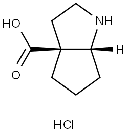 rac-(3aR,6aS)-octahydrocyclopenta[b]pyrrole-3a-carboxylic acid hydrochloride, cis Structural