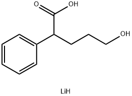 lithium(1+) ion 5-hydroxy-2-phenylpentanoate Structural