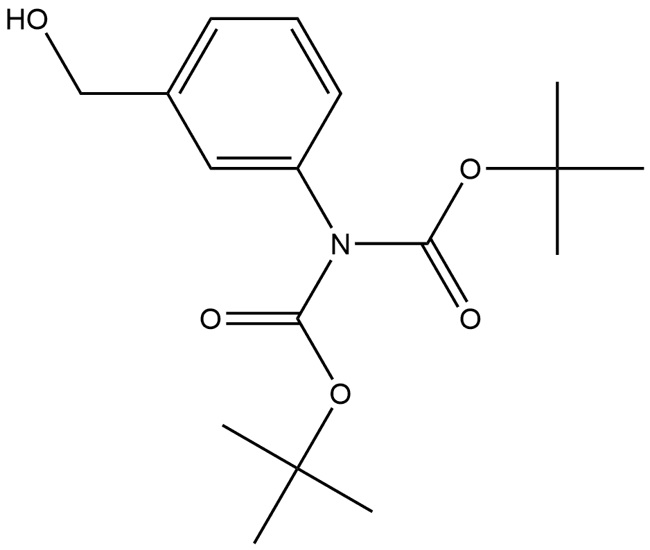 Imidodicarbonic acid, 2-[3-(hydroxymethyl)phenyl]-, 1,3-bis(1,1-dimethylethyl) ester Structural