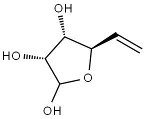 (3R,4S,5R)-5-Vinyl-tetrahydro-furan-2,3,4-triol Structural