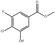 methyl 4-chloro-3-fluoro-5-hydroxybenzoate Structural
