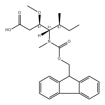 Heptanoic acid, 4-[[(9H-fluoren-9-ylmethoxy)carbonyl]methylamino]-3-methoxy-5-methyl-, (3R,4S,5S)- Structural