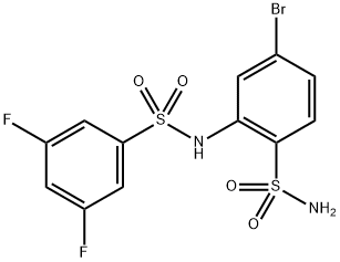N-(5-bromo-2-sulfamoylphenyl)-3,5-difluorobenzenesulfonamide Structural
