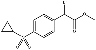 Benzeneacetic acid, α-bromo-4-(cyclopropylsulfonyl)-, methyl ester Structural