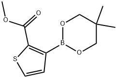 Methyl 3-(5,5-dimethyl-1,3,2-dioxaborinan-2-yl)-2-thiophenecarboxylate Structural