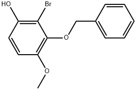 Phenol, 2-bromo-4-methoxy-3-(phenylmethoxy)- Structural