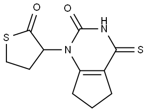 1-(2-oxotetrahydrothiophen-3-yl)-4-thioxo-1,3,4,5,6,7-hexahydro-2h-cyclopenta[d]pyrimidin-2-one Structural