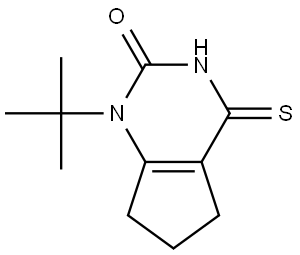 1-(tert-butyl)-4-thioxo-1,3,4,5,6,7-hexahydro-2h-cyclopenta[d]pyrimidin-2-one Structural