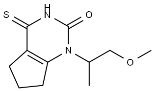 1-(1-methoxypropan-2-yl)-4-thioxo-1,3,4,5,6,7-hexahydro-2h-cyclopenta[d]pyrimidin-2-one Structural