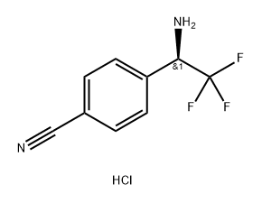 R)-4-(1-amino-2,2,2-trifluoroethyl)benzonitrile hydrochloride Structural