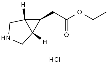 rel-Ethyl 2-((1R,5S,6s)-3-azabicyclo[3.1.0]hexan-6-yl)acetate hydrochloride Structural