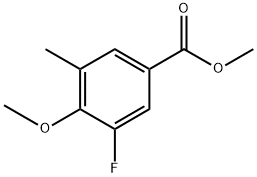 methyl 3-fluoro-4-methoxy-5-methylbenzoate Structural