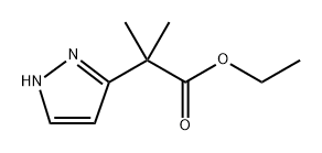 Ethyl 2-methyl-2-(1H-pyrazol-3-yl)propanoate Structural