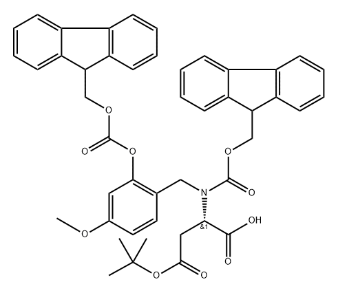 Fmoc-[Fmoc-Hmb]-Asp(OtBu)-OH Structural