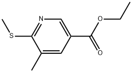 Ethyl 5-methyl-6-(methylthio)-3-pyridinecarboxylate Structural