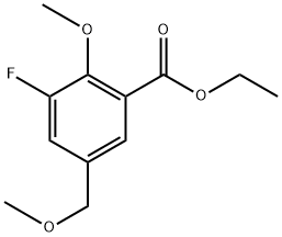 ethyl 3-fluoro-2-methoxy-5-(methoxymethyl)benzoate Structural