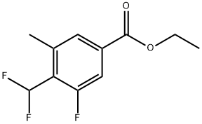 ethyl 4-(difluoromethyl)-3-fluoro-5-methylbenzoate Structural