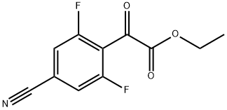 ethyl 2-(4-cyano-2,6-difluorophenyl)-2-oxoacetate Structural