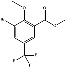 Methyl 3-bromo-2-methoxy-5-(trifluoromethyl)benzoate Structural