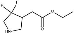 ethyl2-(4,4-difluoropyrrolidin-3-yl)acetate Structural