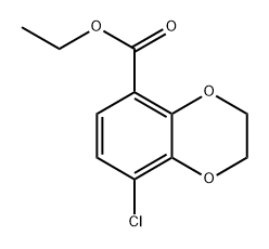 ethyl 5-chloro-2,3-dihydro-1,4-benzodioxine-8-carboxylate Structural