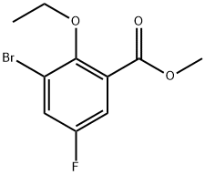 Methyl 3-bromo-2-ethoxy-5-fluorobenzoate Structural