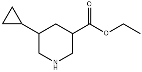 ethyl5-cyclopropylpiperidine-3-carboxylate Structural