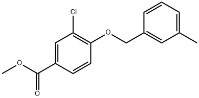 methyl 3-chloro-4-((3-methylbenzyl)oxy)benzoate Structural