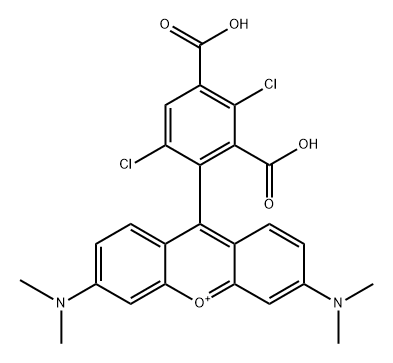 Xanthylium, 9-(2,4-dicarboxy-3,6-dichlorophenyl)-3,6-bis(dimethylamino)- Structural