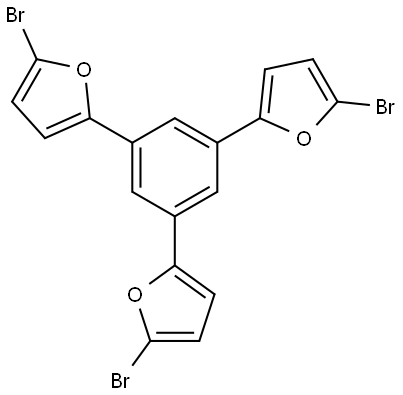 1,3,5-Tris(5-bromofuran-2-yl)benzene Structural