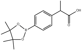 Benzeneacetic acid, α-methyl-4-(4,4,5,5-tetramethyl-1,3,2-dioxaborolan-2-yl)- Structural
