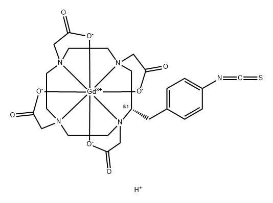 Gd-p-SCN-Bn-DOTA Structural