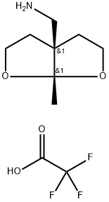 trans-((3as,6as)-6a-Methyltetrahydrofuro[2,3-b]furan-3a(6aH)-yl)methanamine 2,2,2-trifluoroacetate Structural