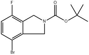 tert-Butyl 4-bromo-7-fluoroisoindoline-2-carboxylate Structural