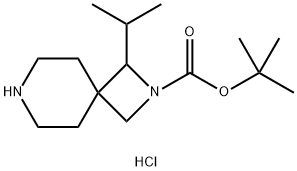 tert-butyl 1-(propan-2-yl)-2,7-diazaspiro[3.5]nonane-2-carboxylate hydrochloride Structural