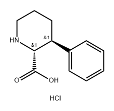 rac-(2R,3S)-3-phenylpiperidine-2-carboxylic acid hydrochloride, trans Structural