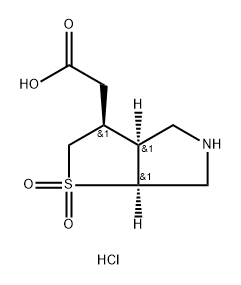 rac-2-[(3R,3aR,6aR)-1,1-dioxo-hexahydro-2H-1lambda6-thieno[2,3-c]pyrrol-3-yl]acetic acid hydrochloride Structural