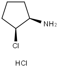 rac-(1R,2S)-2-chlorocyclopentan-1-amine hydrochloride Structural