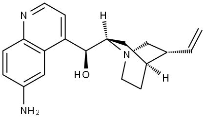 Cinchonan-9-ol, 6′-amino-, (9S)- Structural