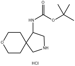 tert-butyl N-{8-oxa-2-azaspiro[4.5]decan-4-yl}carbamate hydrochloride Structural