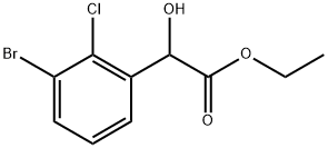 Ethyl 3-bromo-2-chloro-α-hydroxybenzeneacetate Structural