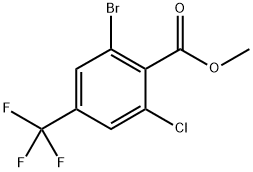 Methyl 2-bromo-6-chloro-4-(trifluoromethyl)benzoate Structural