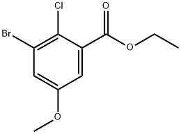 Ethyl 3-bromo-2-chloro-5-methoxybenzoate Structural