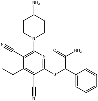 Benzeneacetamide, α-[[6-(4-amino-1-piperidinyl)-3,5-dicyano-4-ethyl-2-pyridinyl]thio]-