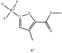 potassium trifluoro(5-(methoxycarbonyl)-4-methylthiophen-2-yl)borate Structural