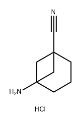 Bicyclo[3.1.1]heptane-1-carbonitrile, 5-amino-, hydrochloride (1:1) Structural