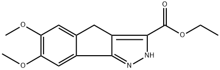 Ethyl 6,7-dimethoxy-2,4-dihydroindeno[1,2-c]pyrazole-3-carboxylate Structural
