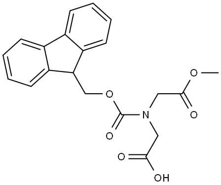 N-Fmoc-N-(2-methoxy-2-oxoethyl)glycine Structural
