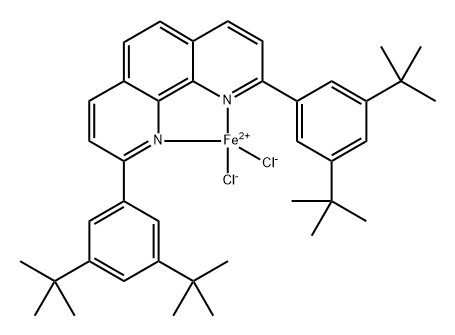 Iron, [2,9-bis[3,5-bis(1,1-dimethylethyl)phenyl]-1,10-phenanthroline-κN1,κN10]dichloro-, (T-4)- Structural